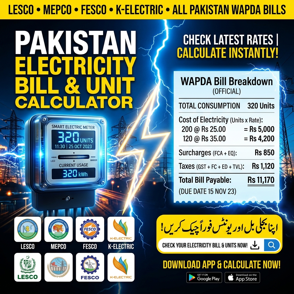 WAPDA Electricity Bill Slabs & Calculation Guide 2026